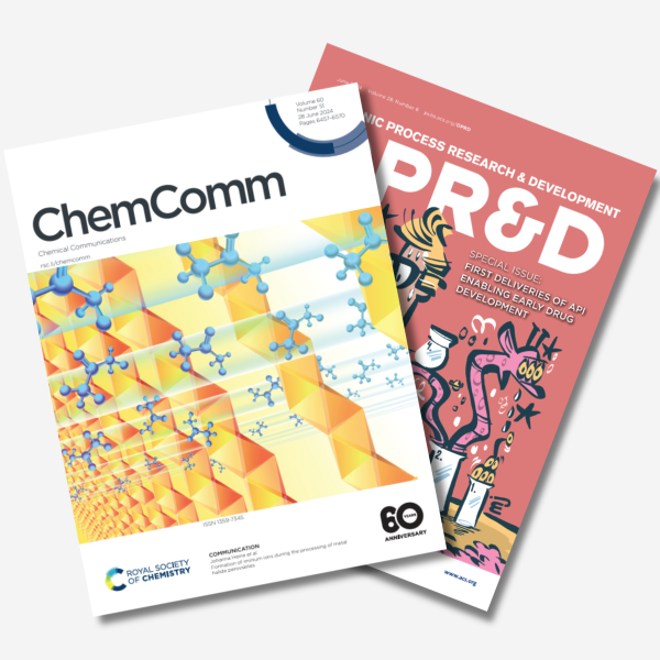 ChemComm and OPR&D journal covers