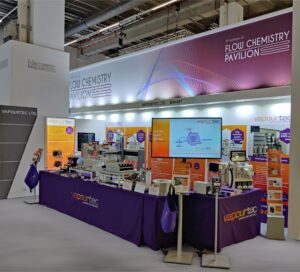 Vapourtec exhibition stand at Achema 2024