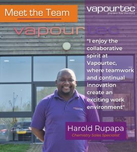 Vapourtec Meet the team: Harold Rupapa Chemistry Sales Specialist